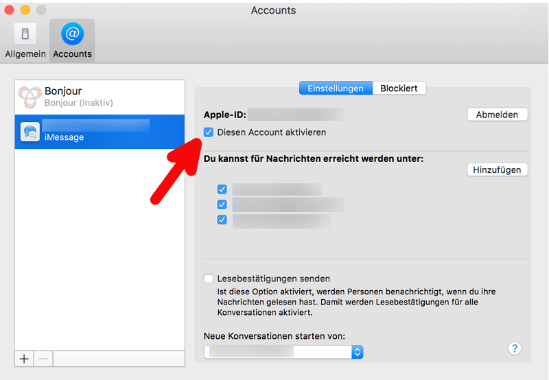 Überprüfen Sie die zugehörige Apple ID