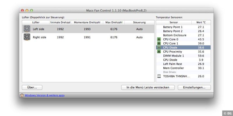 mac fan controll
