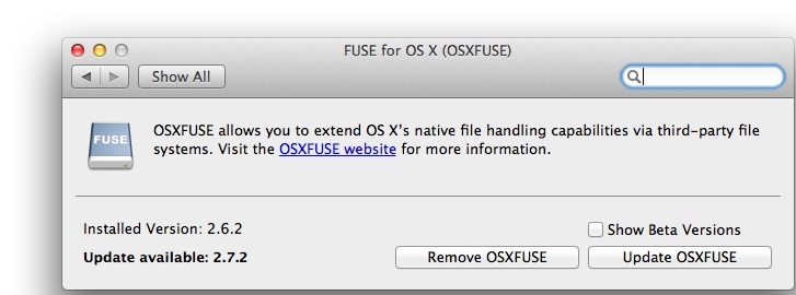 OSXFuse für den Mac