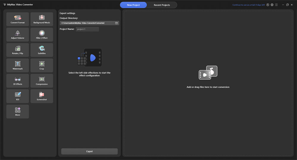 Bearbeiten Sie Ihr VOB-Video mit iMyMac Video Converter
