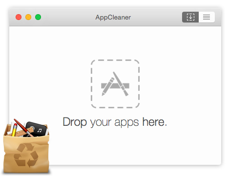 AppCleaner Mac Benutzeroberfläche
