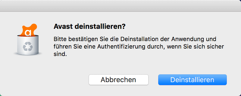 So können Sie Avast auf dem Mac deinstallieren