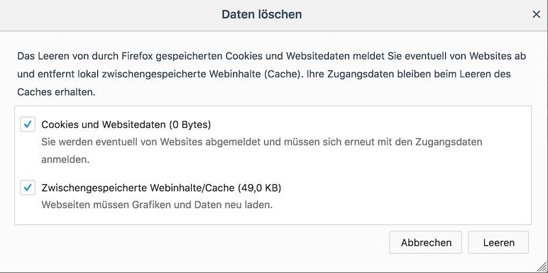 cookies macbook löschen