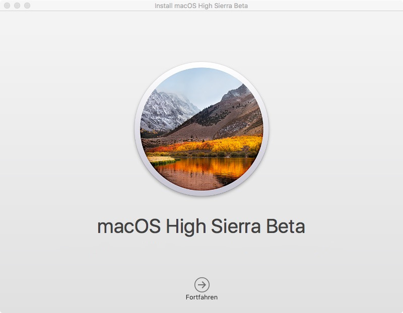 Aktualisieren Sie das Mac OS High Sierra
