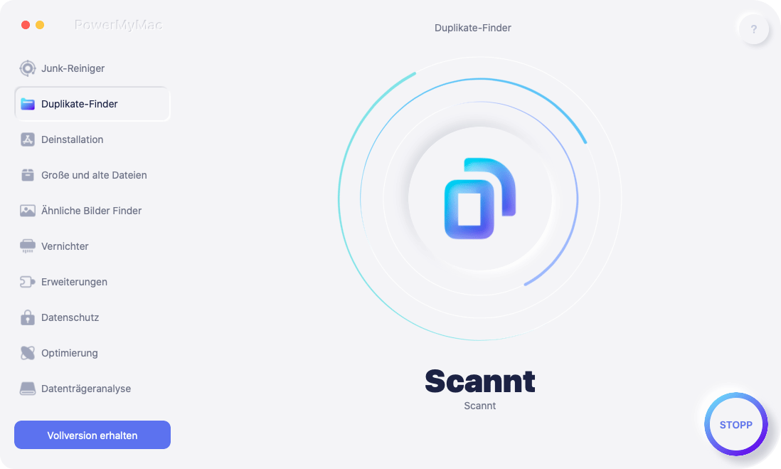 Starten Sie das Scannen doppelter Dateien auf Ihrem Mac