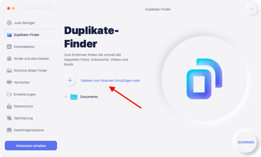 Verwenden Sie den Duplicate Finder auf PowerMyMac