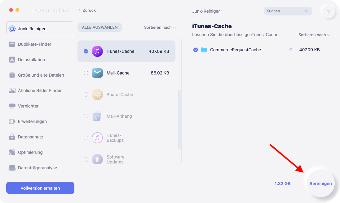 Reinigen Sie Ihren Mac mit PowerMyMac