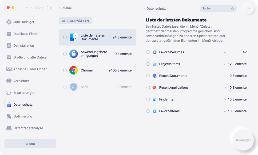 Löschen von Cookies in Firefox auf einem Mac mit iMyMac PowerMyMac