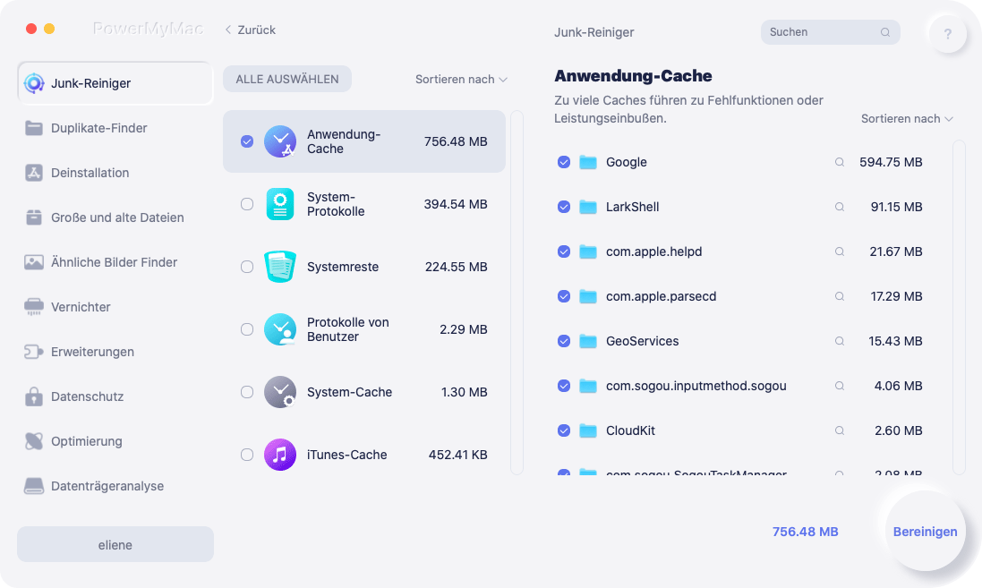 Löschen Sie den Flash Player-Cache mit PowerMyMac