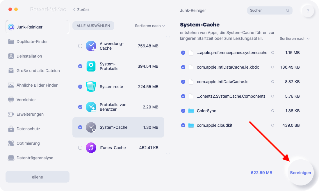 Speicherplatz auf dem Mac schnell löschen