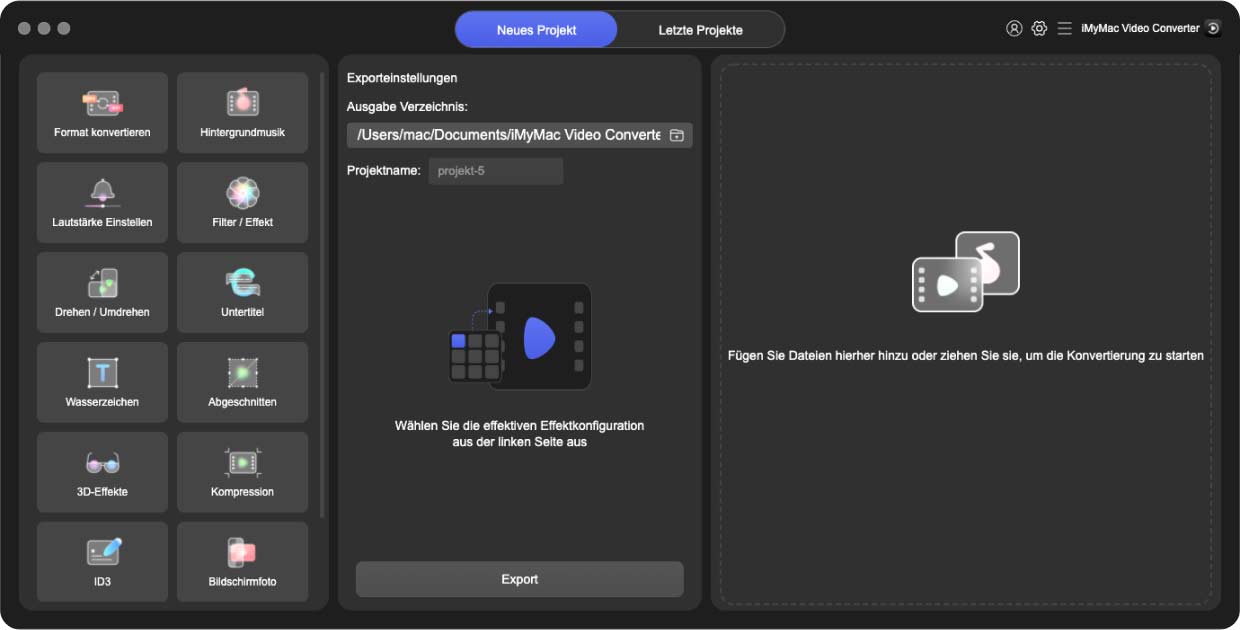 Laden Sie den iMyMac Video Converter herunter, installieren Sie ihn und starten Sie ihn