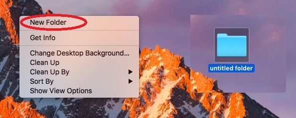 So erstellen Sie einen Ordner auf einem Mac von seinem Desktop aus