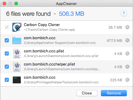 AppCleaner Mac Verwandte Dateien suchen