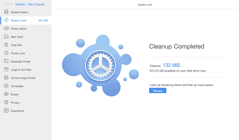 Junk Files Clean abgeschlossen