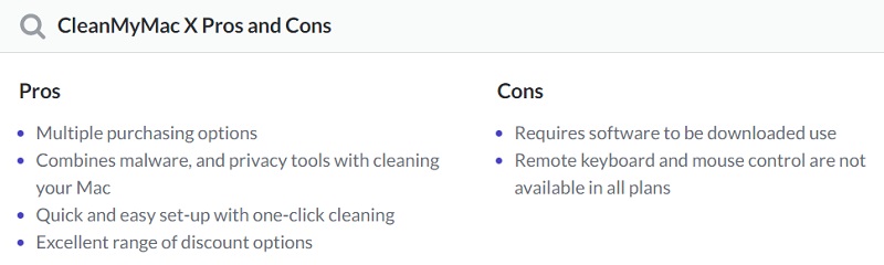 Vor- und Nachteile von CleanMyMac