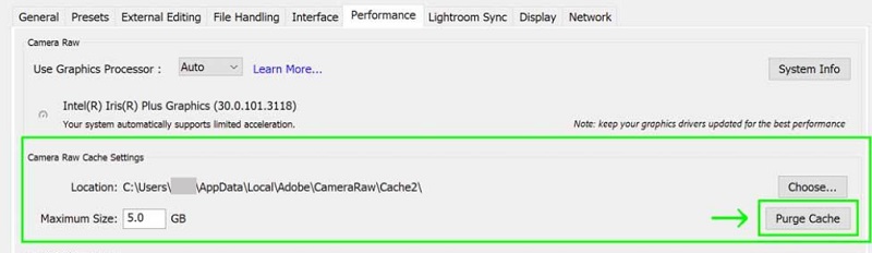 Schritte zum manuellen Löschen des Lightroom-Cache