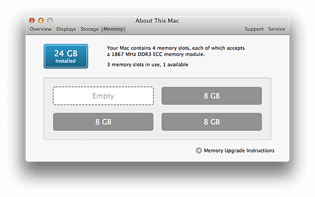 RAM auf dem Mac aktualisieren