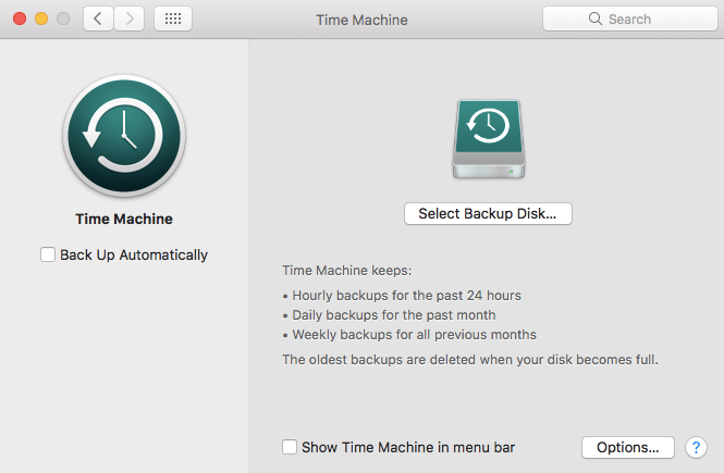 Backup mit Time Machine