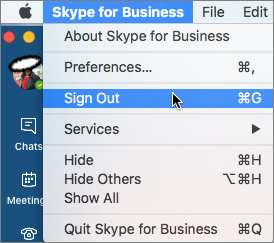 Löschen Sie Skype für Business Mac