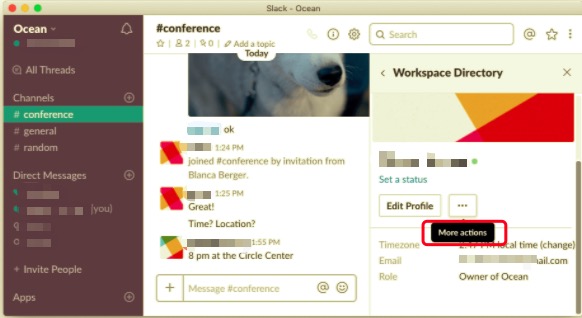 Slack-Konto auf dem Mac deaktivieren