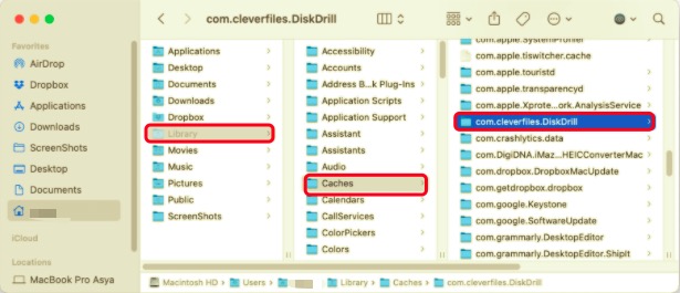 Deinstallieren Sie Disk Drill auf dem Mac mit Servicedateien