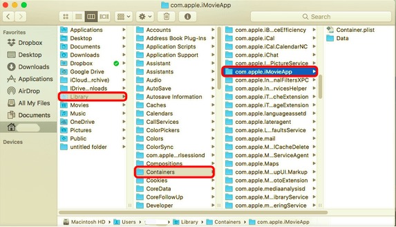 Deinstallieren Sie iMovie manuell auf dem Mac mit allen Servicedateien