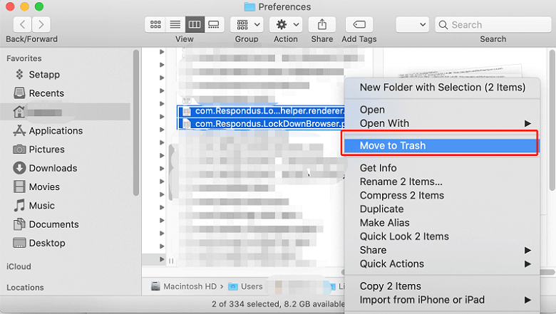 Deinstallieren Sie LockDown Browser manuell auf dem Mac