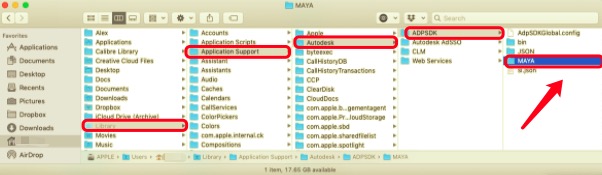 Entfernen Sie Mayas zugehörige Dateien manuell vom Mac