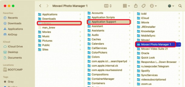 Movavi mit Support-Dateien vom Mac entfernen