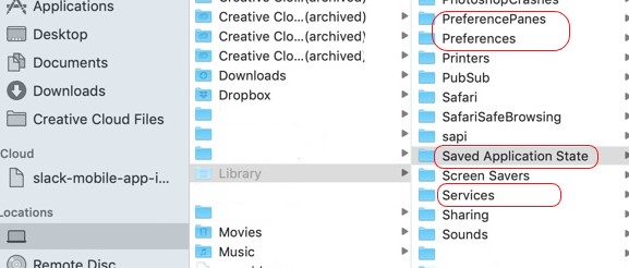 Löschen Sie Quicken-bezogene Dateien vom Mac