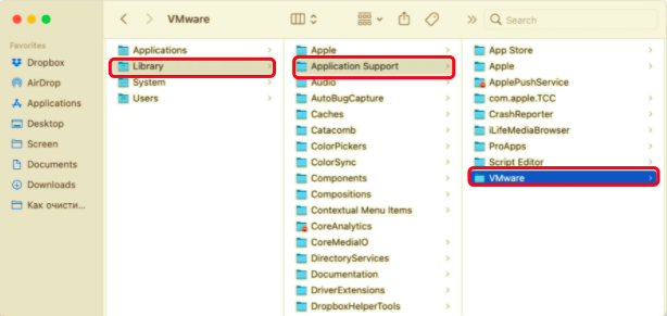 Deinstallieren Sie VMWare Fusion manuell auf dem Mac mit den zugehörigen Dateien