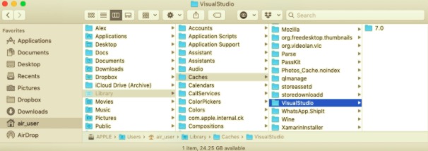 Deinstallieren Sie Visual Studio auf dem Mac