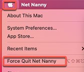 Erzwingen Sie das Beenden von Net Nanny auf dem Mac