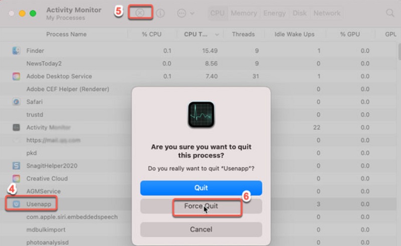 Schritte zum manuellen Deinstallieren von Usenapp auf dem Mac