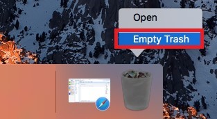 Deinstallieren Sie Handbrake auf dem Mac, indem Sie den Papierkorb leeren
