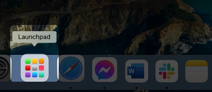 Launchpad auf dem Mac gefunden