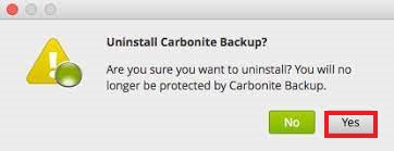 Wie deinstalliere ich Carbonite manuell von meinem Mac?