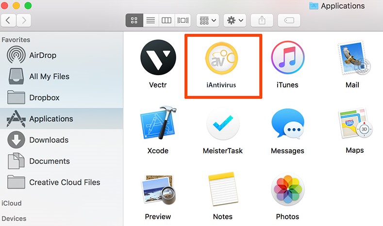 Deinstallieren Sie iAntiVirus auf dem Mac manuell