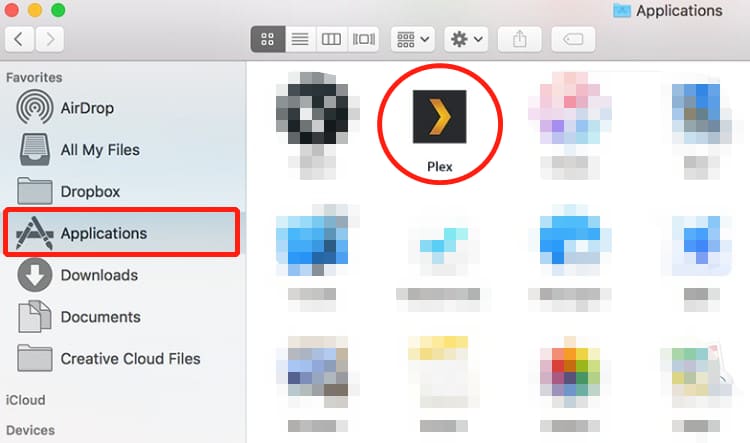 Deinstallieren Sie Plex manuell auf dem Mac