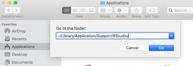 Deinstallieren Sie RStudio manuell auf dem Mac