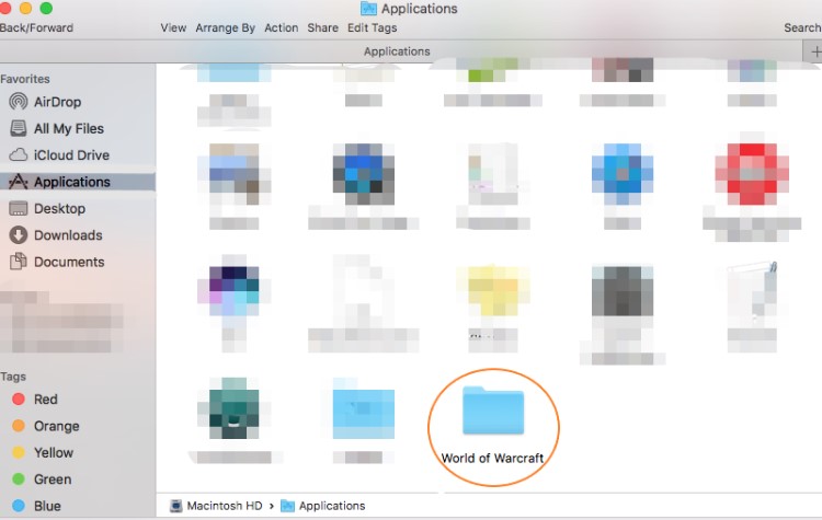 Deinstallieren Sie WOW manuell auf dem Mac