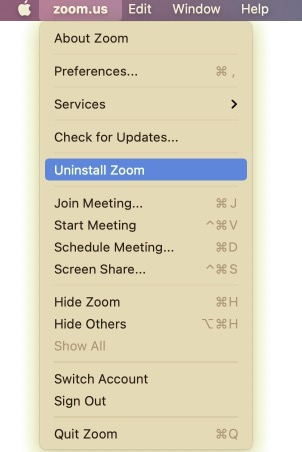 Zoom auf dem Mac manuell deinstallieren