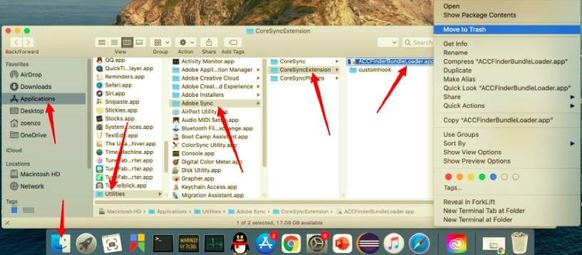 ACCFinderBundleLoader manuell auf dem Mac deinstallieren