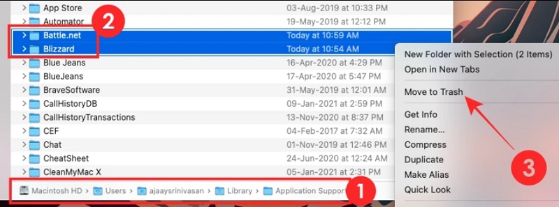 Entfernen Sie Blizzard-Spiele vom Mac