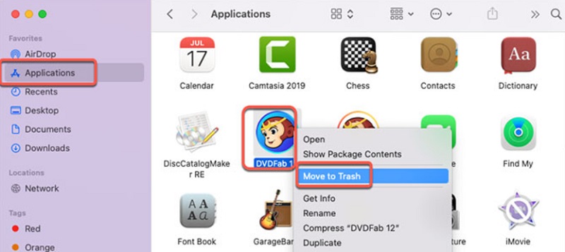 Manuelle Schritte zum Entfernen von DVDFab vom Mac