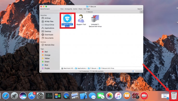 Deinstallieren Sie F-Secure auf dem Mac manuell