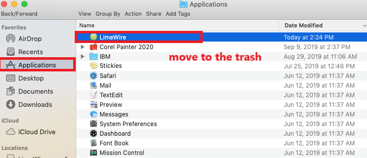 Deinstallieren Sie LimeWire auf dem Mac manuell