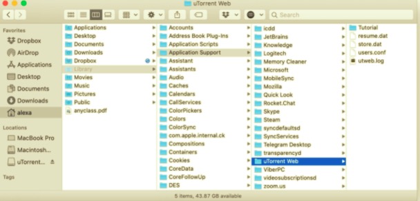 So entfernen Sie alle Komponenten, die sich auf µTorrent beziehen, manuell
