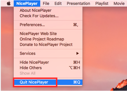 Schritte zum Deinstallieren von NicePlayer