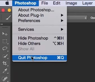 Beenden Sie die Software, bevor Sie Adobe CS6 deinstallieren